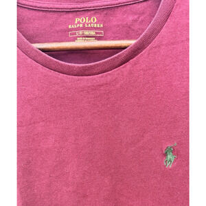 POLO Ralph Lauren T-Shirt L Men's Basic Maroon Burgundy Tee